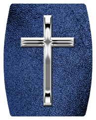 DAREC 510 SL SH BL Silver Single Cross Shimmer Blue Background
